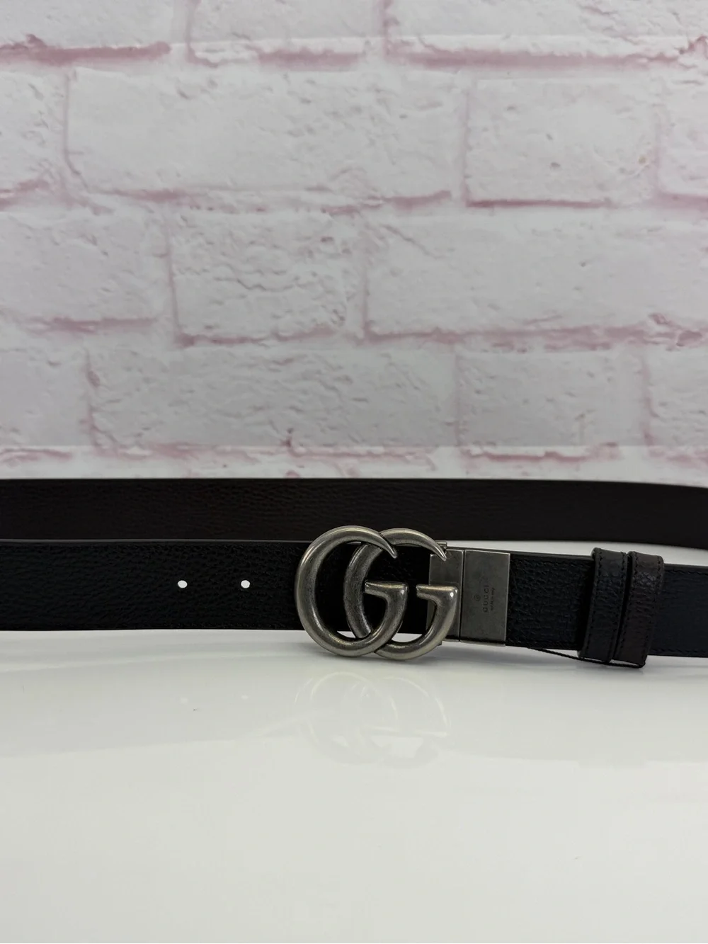 Gucci Black/Brown Reversible Marmont Men’s Belt 627055 120/48